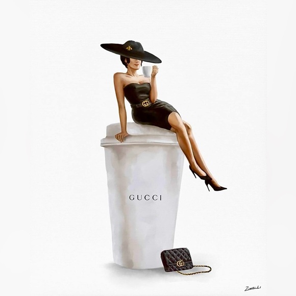 Café Au Lait & Chanel fashion & glam wall, art picture office home decor-~ - Picture 10 of 13